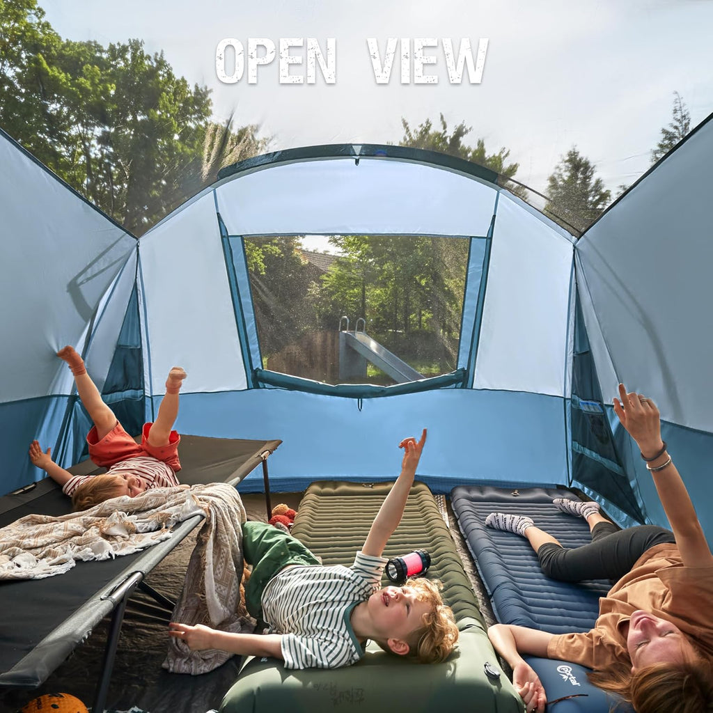 PORTAL 6/8/10 Person Family Camping Tent with Screen Room, Water Resistant Big Tunnel Tent with Rainfly, Large Family Tent for Outdoor Camping, Party wourant