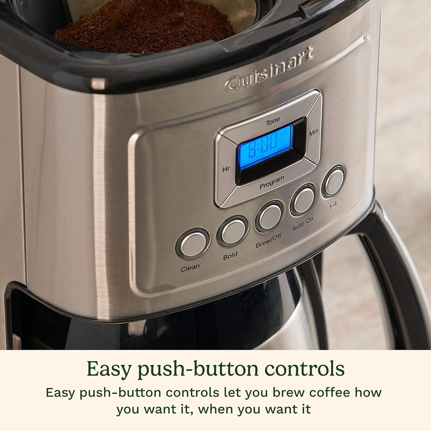 uisinart 12-Cup Coffee Maker, Programmable PerfecTemp Thermal Carafe Coffee Machine with 1-4 Cup Setting, Brew Strength Control and Brew Pause wourant
