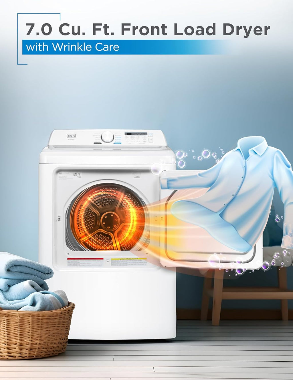 Compact Clothes Dryer, 1.5 Cu. Ft. 850W Electric Dryer, 120V Vented Portable Dryer with Stainless Steel Drum, for 5.5 lbs. of clothing for Standard Wall Outlet wourant