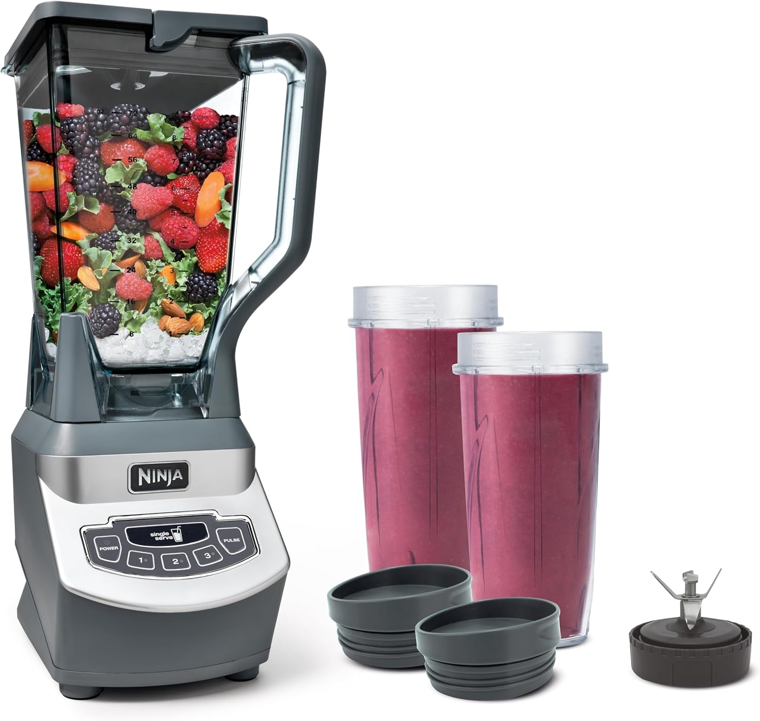 Ninja BL660 Professional Compact Smoothie and Food Processor Blender, 1100W, 3 Functions - Perfect for Frozen Drinks, Smoothies, Sauces, and More wourant