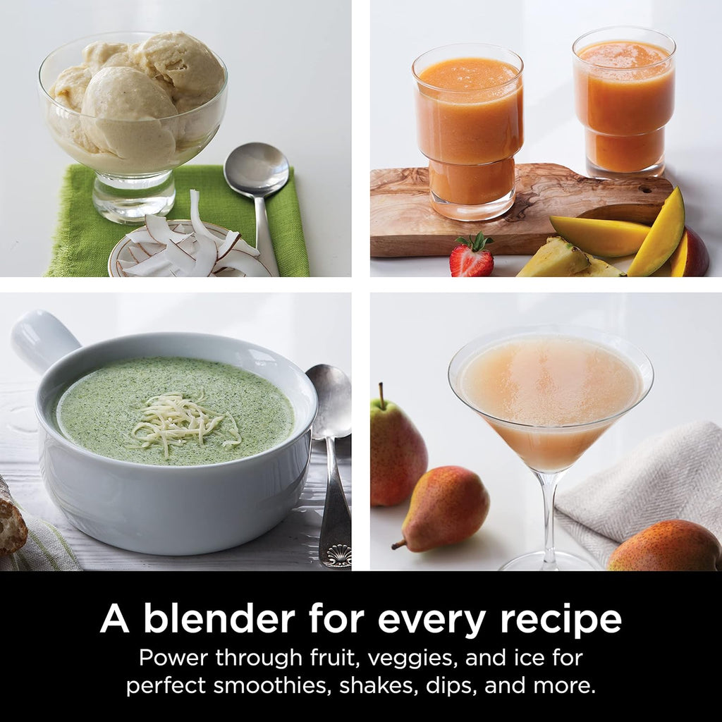 Ninja BL610 Professional 72 Oz Countertop Blender with 1000-Watt Base and Total Crushing Technology for-Smoothies, Ice and Frozen Fruit, Black wourant