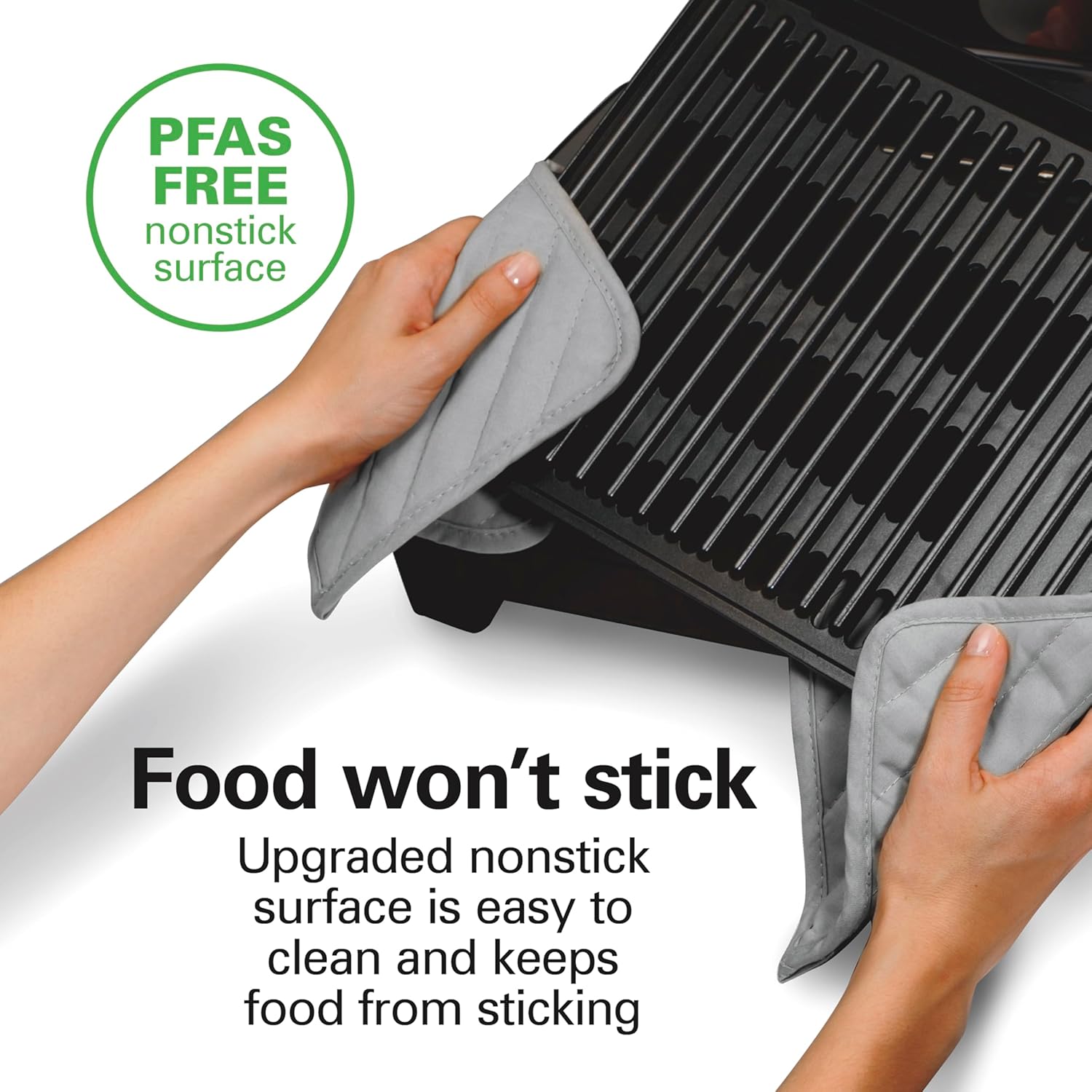 Indoor electric grill with viewing window, adjustable to 450°F, serves 6 people wourant