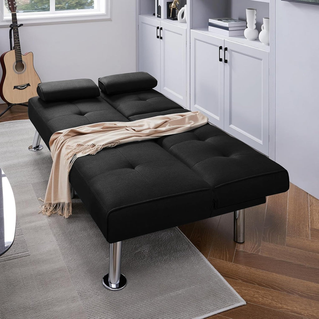 Convertible Sofa Bed Modern Imitation Leather Home Recliner Flip Double Sofa Folding Sofa Bed Guest Bed wourant