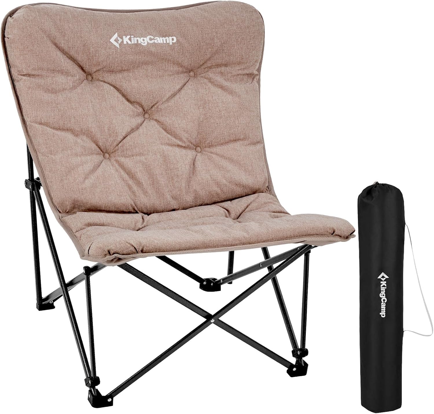 Butterfly chair, extra large thick comfortable camping chair, portable folding chair, 400 lb heavy duty seat wourant