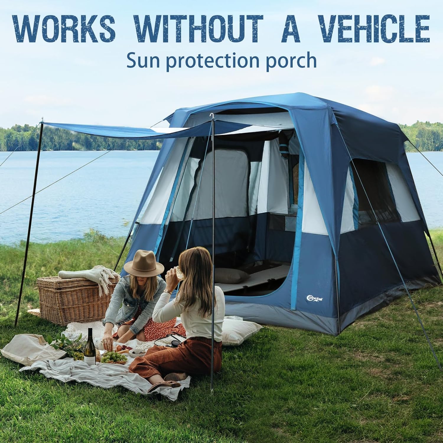 Portal 5-Person SUV Tent with Porch, 2-in-1 Car Camping Tent, Water-Resistant & Windproof, Trunk Tent with 2 Doors for Travel & Outdoor Adventures wourant