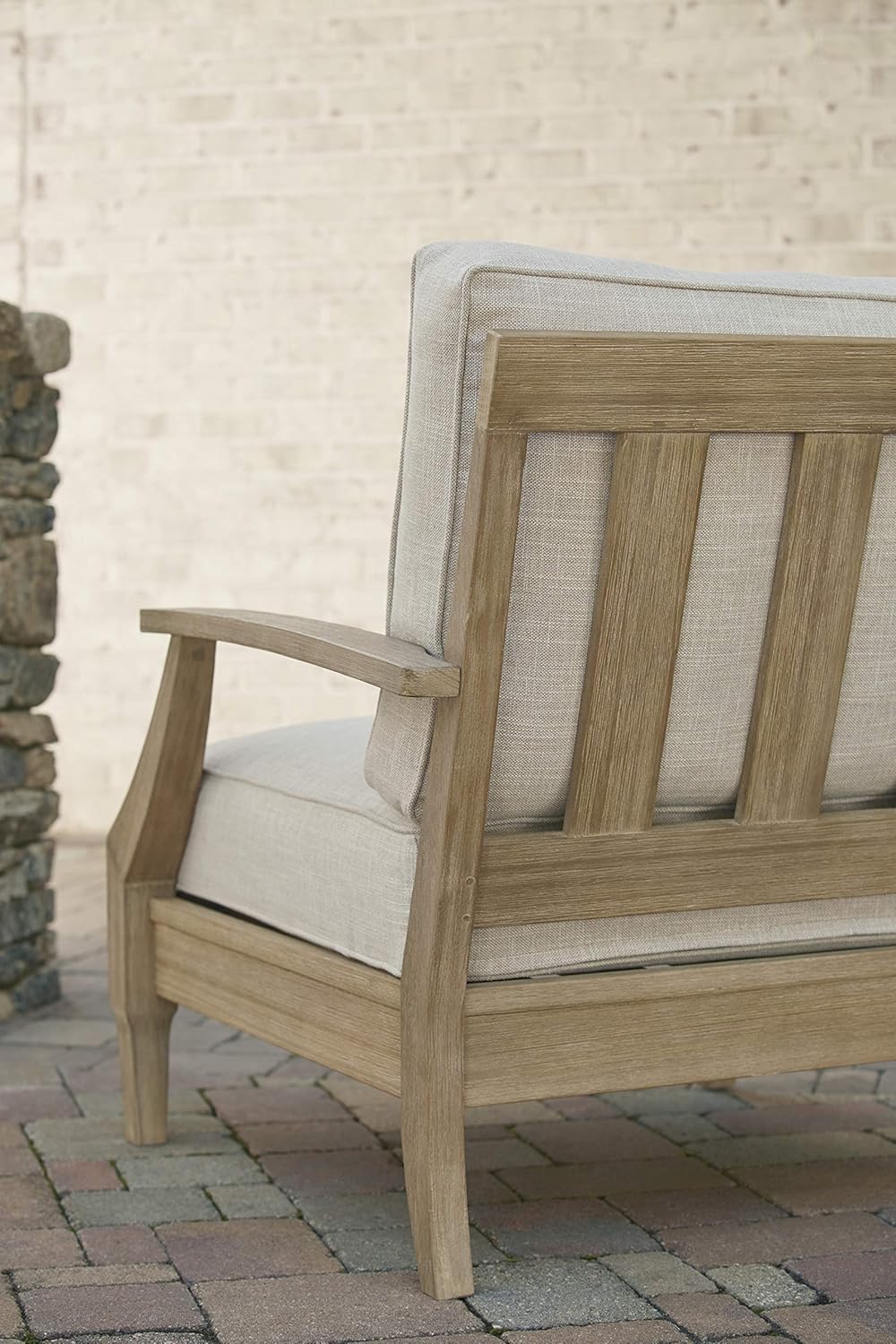 Coastal view outdoor terrace eucalyptus sofa wourant