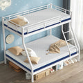 Cyranture Bunk Beds Twin Over Full Size Heavy Duty Bunk Beds Guardrail Metal Bunk Bed Frame wourant