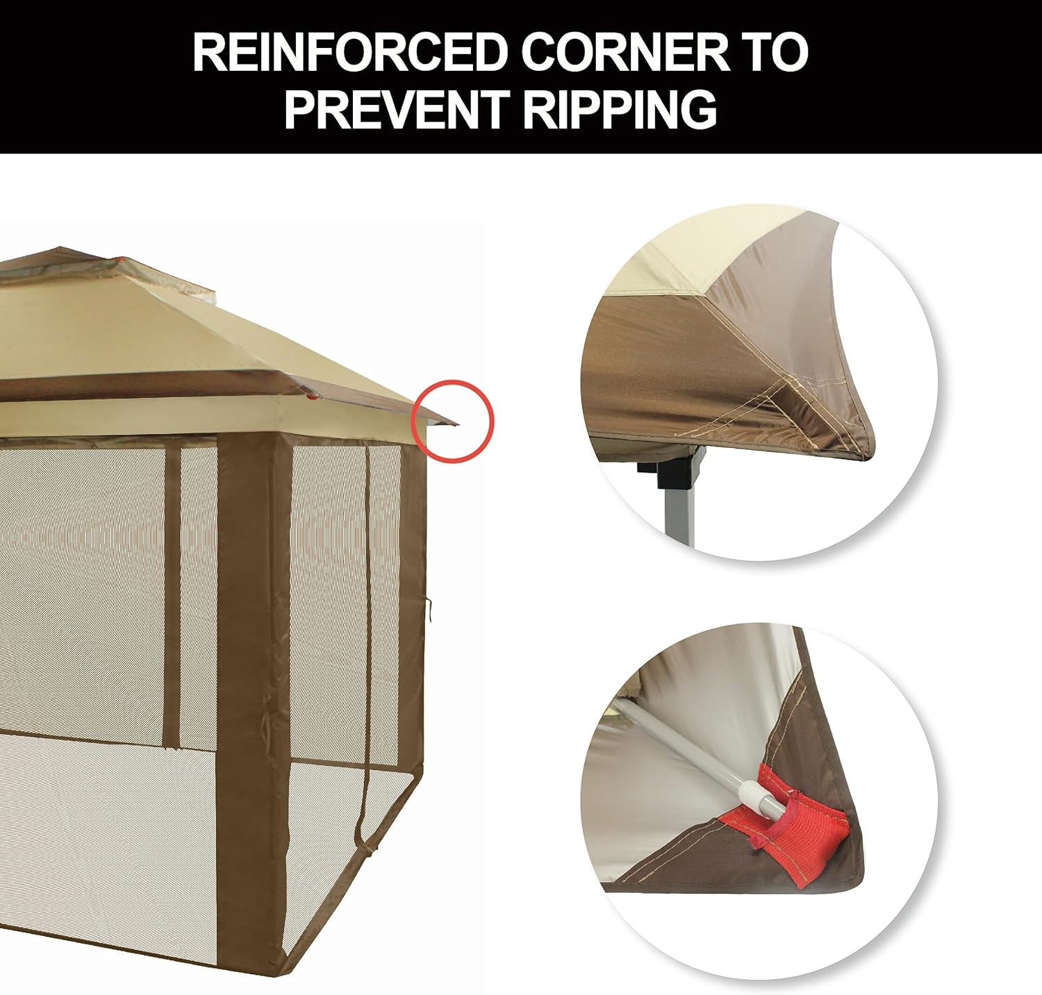 CROWN SHADES 13x13 Pop Up Gazebo, Canopy Tent, Gazebos on Clearance - Outdoor Gazebo for Backyard & Patio Furniture - Carpa Pop Up Tent with Wheeled STO-N-Go Cover Bag (White) wourant
