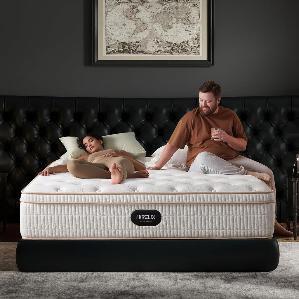 14 Inch Queen Hybrid Mattress, Cooling Gel Memory Foam & Zoned Pocket Coils, Pressure Relief, Motion Isolation, Breathable Bed in a Box, CertiPUR-US Certified wourant