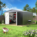 EASYHAWK 14 x 12FT Outdoor Storage Shed Metal Waterproof Storage Shed Steel Utility Garden wourant