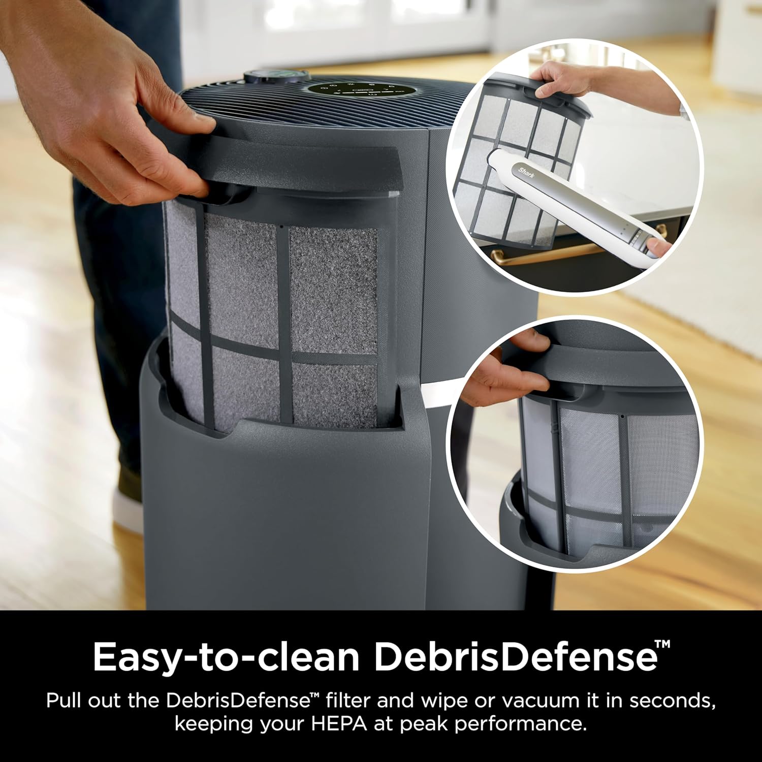Air Purifier Compact Pro with Long-lasting HEPA Exceeding Filtration, For Pet Dander, Dust, Smoke, Allergens, Up to 250 sq. ft. wourant