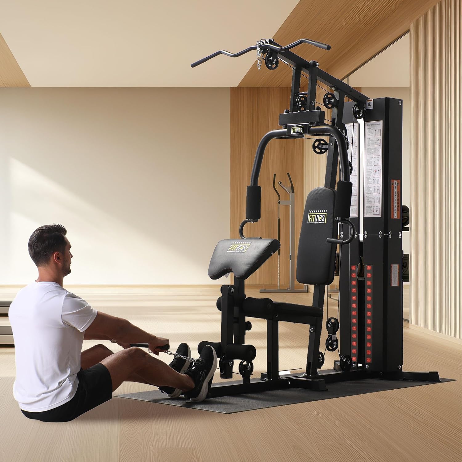 BalanceFrom Multifunctional Steel Frame Home Gym Machine with Floor Mat wourant