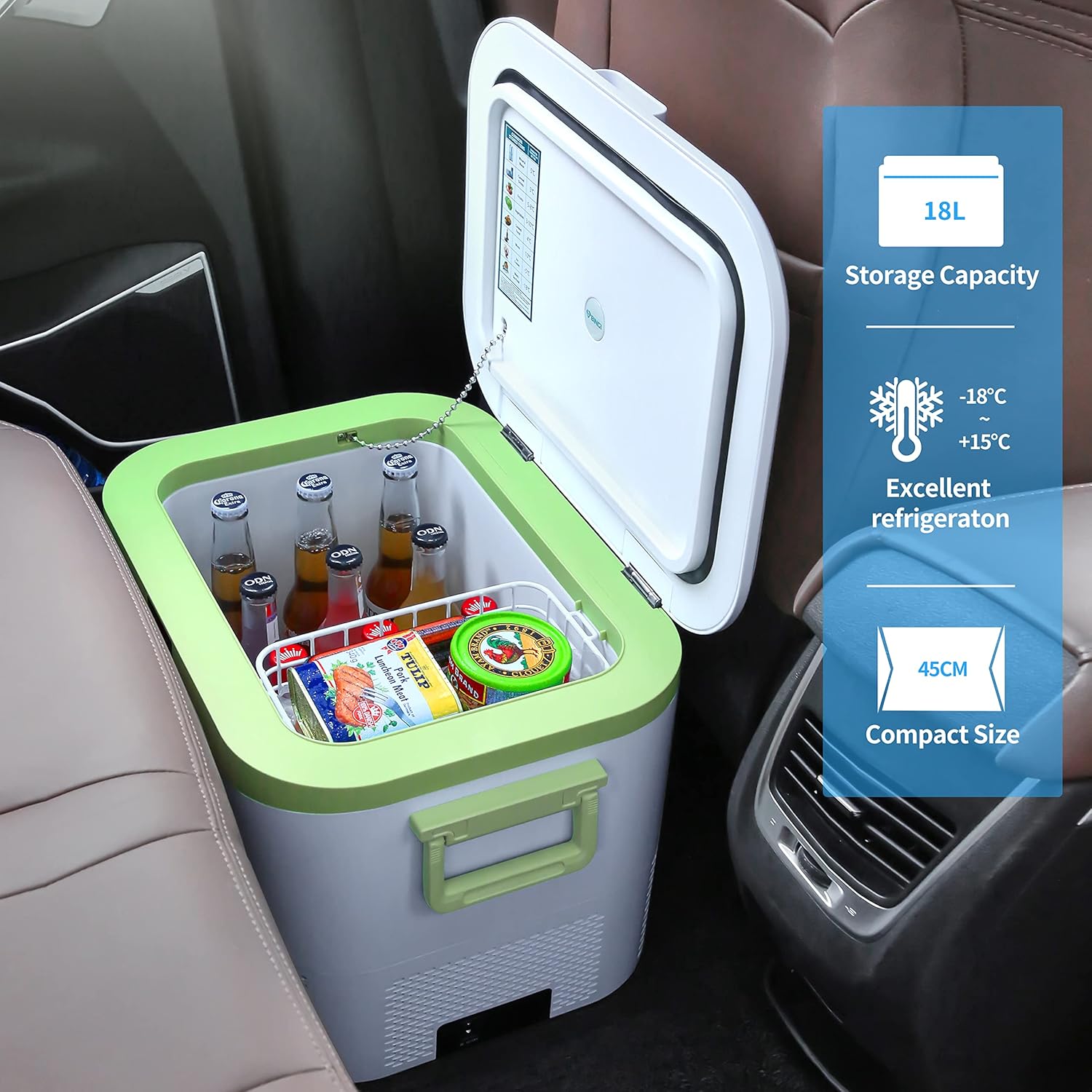 Car Fridge Portable 12 Volt Refrigerator 23 Quart (22 Liter) Freezer Compressor Cooler 12V/24V DC wourant