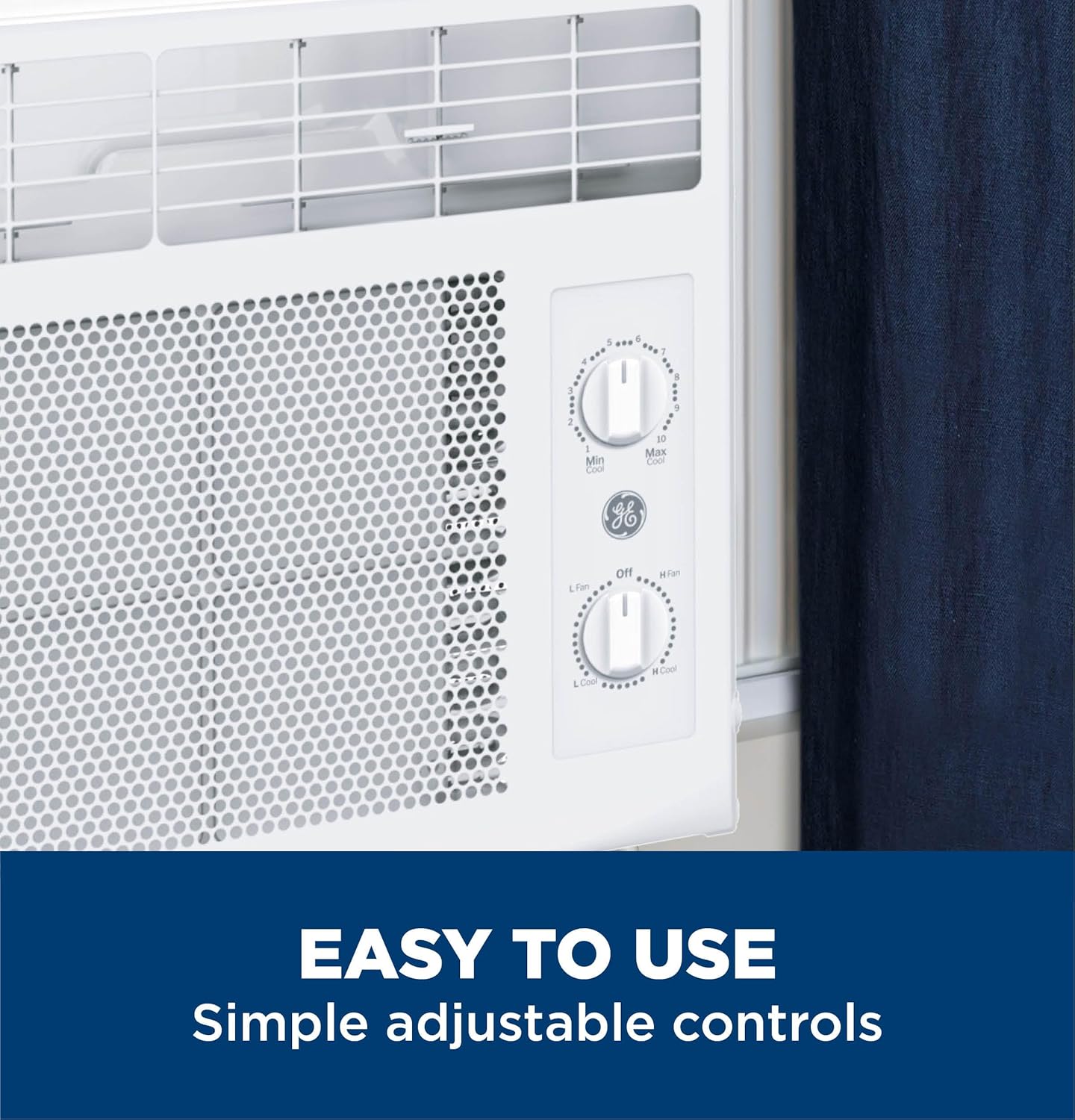 GE Window Air Conditioner Unit, 6,000 BTU for Small Rooms up to 250 sq ft. with Adjustable Fan and Cooling Settings, Perfect for Small Bedroom or Living Room, Easy Install Kit Included, White wourant