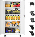 SISESOL Metal Storage Cabinet with Wheels,75 inch Tall Rolling Garage Storage Cabinet wourant