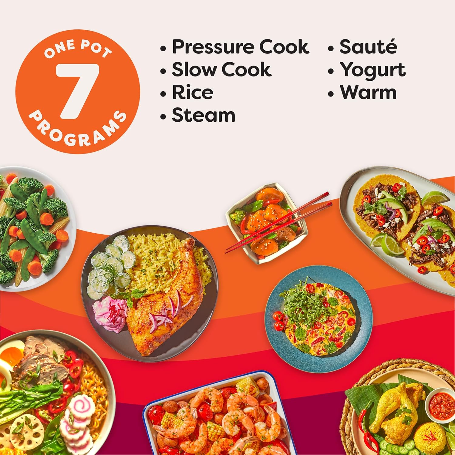 Instant Pot Duo 7-in-1 Electric Pressure Cooker, Slow Cooker, Rice Cooker, Steamer, Sauté Pan, Yogurt Maker, Warmer, and Sterilizer wourant