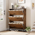 Nicetree Shoe Cabinet with 2 Flip Drawers Freestanding Shoe Storage Cabinet Narrow Shoe Cabinet wourant