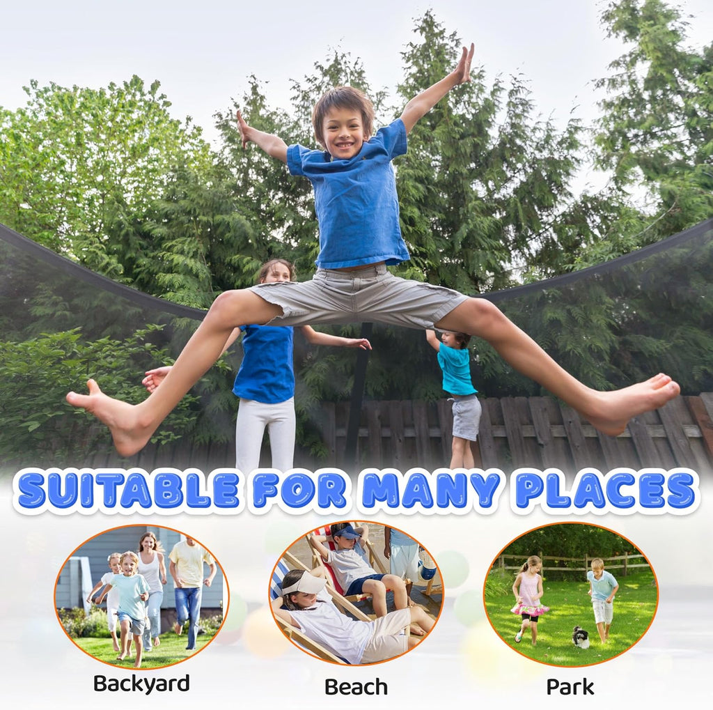 Trampoline 8FT 10FT 12FT 14FT 16FT, Recreational Trampolines with Enclosure Net and Ladder, Outdoor Anti-Rust Trampolines for Kids and Adults, ASTM Approved wourant
