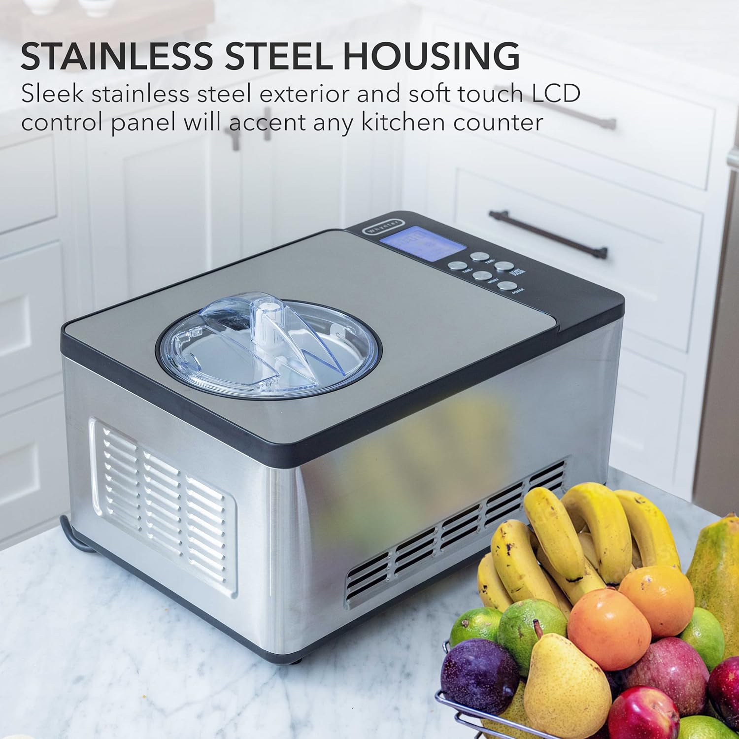 Whynter ICR-300SS 0.5-Quart Stainless Steel Rolled Ice Cream Maker With Compressor wourant