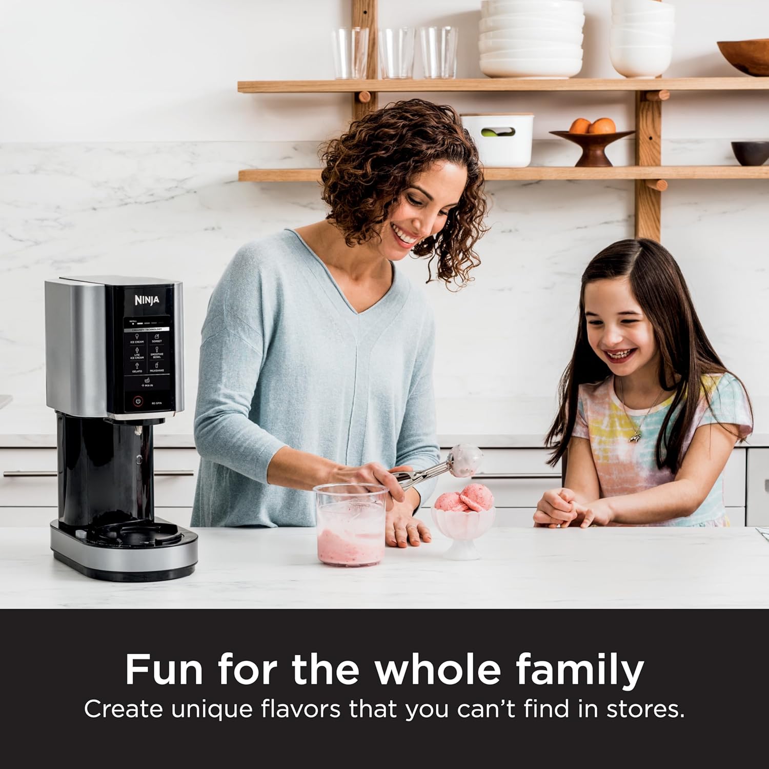 Ninja NC301 CREAMi Ice Cream Maker, for Gelato, Mix-ins, Milkshakes, Sorbet, Smoothie Bowls & More, 7 One-Touch Programs, with (2) Pint Containers & Lids, Compact Size, Perfect for Kids, Silver wourant