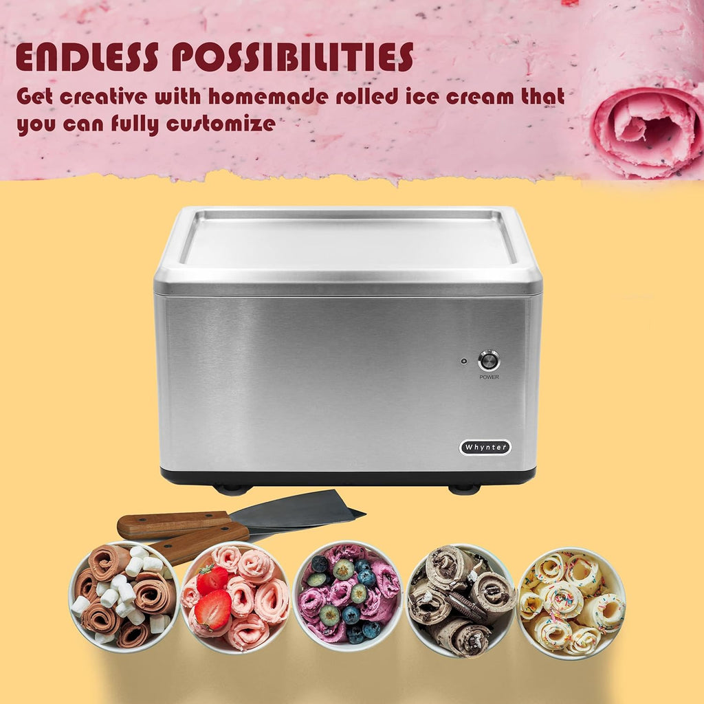 Whynter ICR-300SS 0.5-Quart Stainless Steel Rolled Ice Cream Maker With Compressor wourant