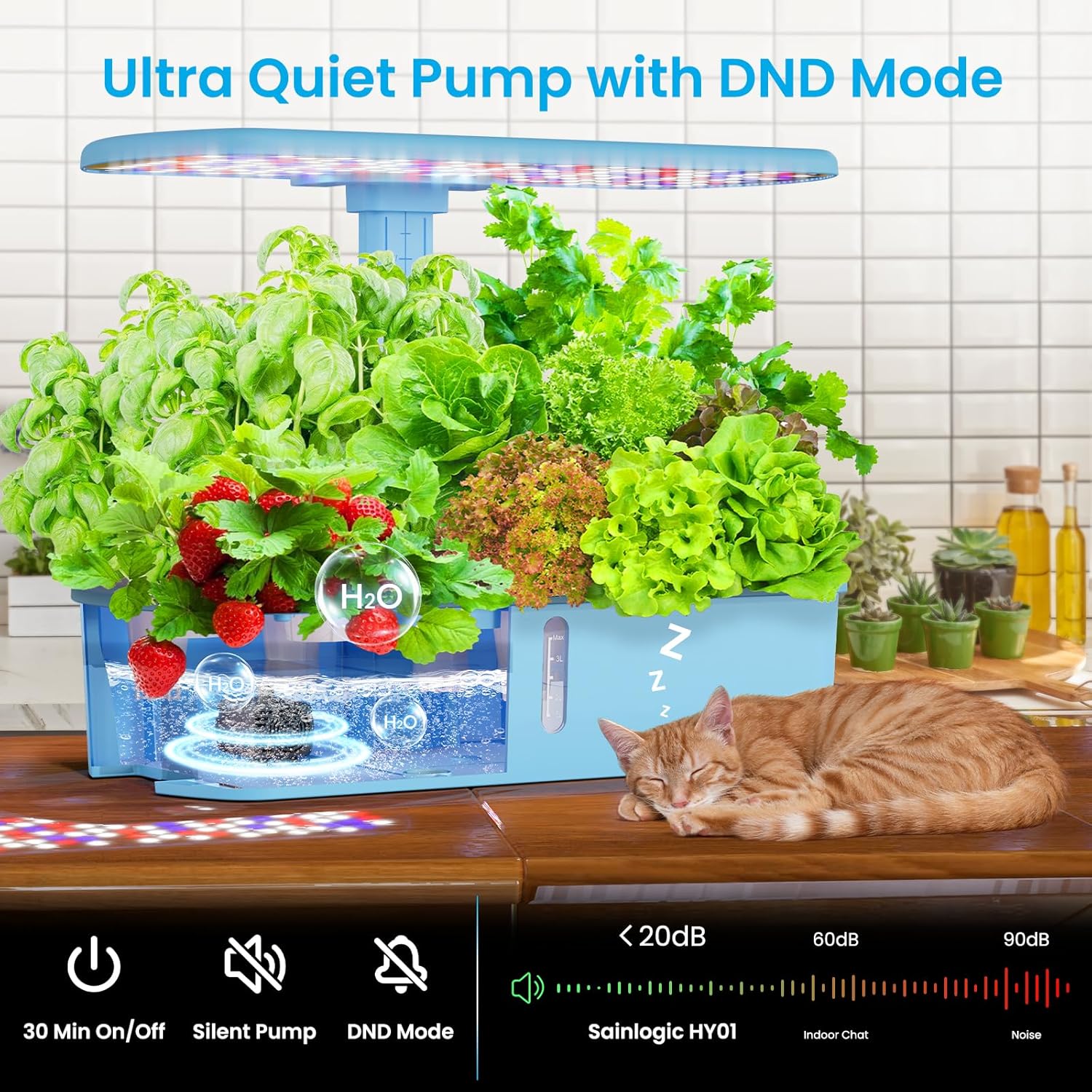Hydroponic Planting System Kit, 12 Watering Planters, Smart Indoor Garden with APP and WiFi Connection wourant