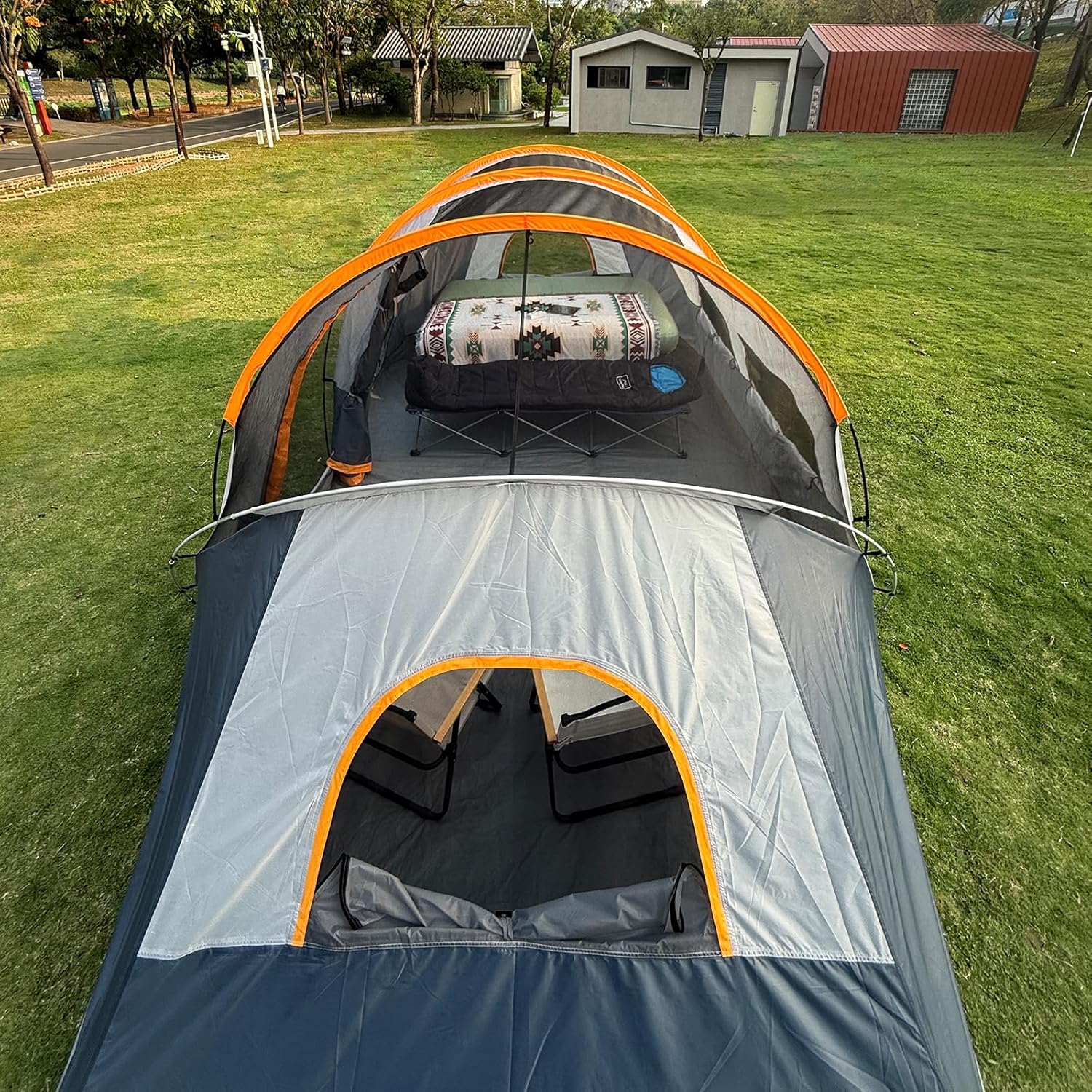 CAMPROS CP Tent 12-Person-Camping-Tents,3 Room Family Tents,Waterproof Windproof Family Tent with Top Rainfly,6 Large Mesh Windows,Double Layer,Easy Set Up, Portable with Carry Bag-20' x 9' x 72"(H) wourant