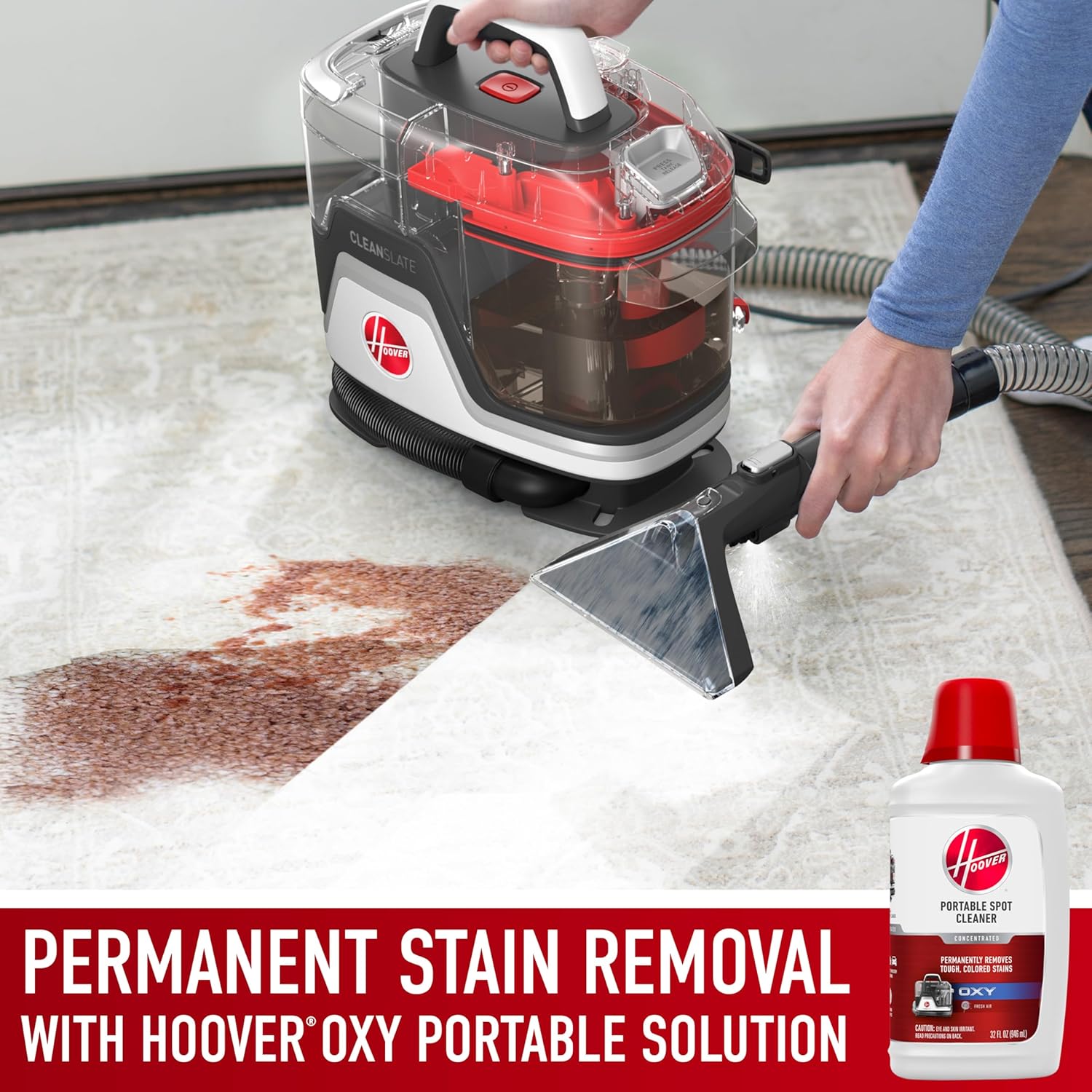 Hoover CleanSlate Plus Portable Carpet & Upholstery Spot Cleaner with Powerful Suction and Multiple Tools wourant