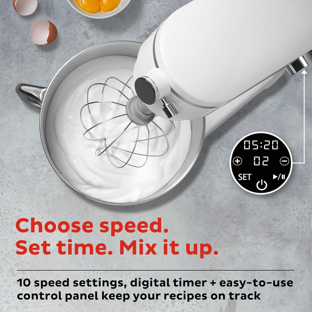 Instant Pot Instant Stand Mixer Pro 600W 10-Speed Electric Mixer with Digital Interface,7.4-Qt Stainless Steel Bowl,Dishwasher Safe Whisk,Dough Hook and Mixing Paddle wourant