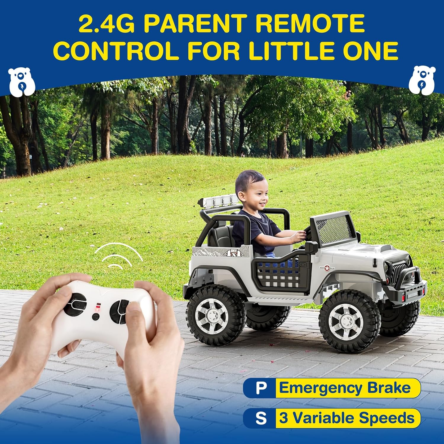 L8 Ride On Car, 2 Seater, 12V Kids Electric Car w/Remote Control, 4-Wheel Suspension, Bluetooth Speaker, Multi Music Modes, 3 Speeds, LED Lights, Xmas & Birthday Gift Ideas for Kids Ages 3+ wourant
