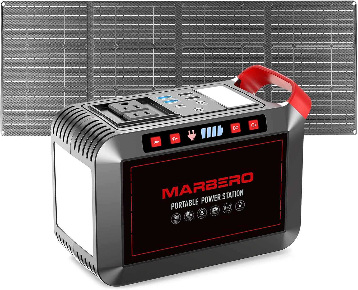 Portable Power Station 88Wh Camping Lithium Battery Solar Generator Fast Charging with AC Outlet 120W Peak Power Bank wourant