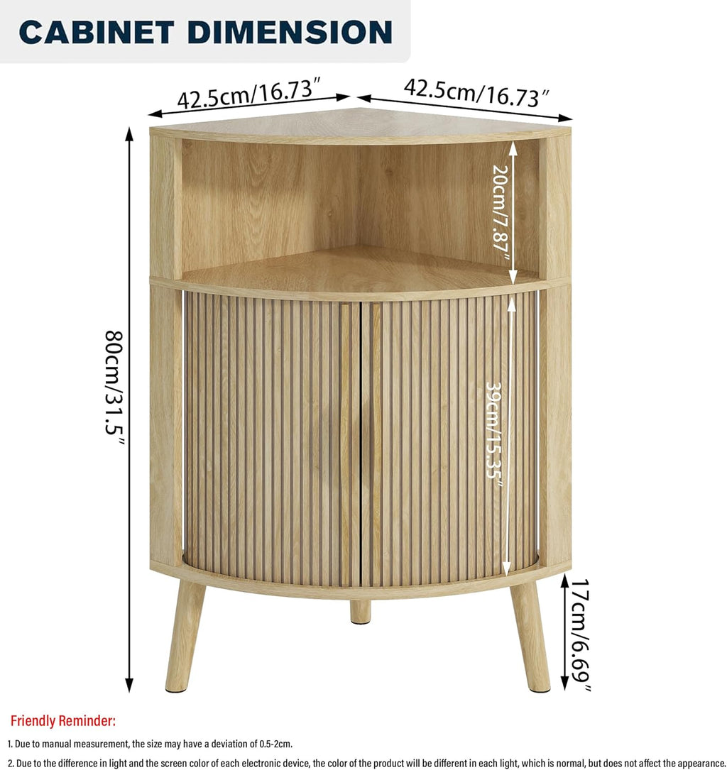 Corner Cabinet, 66.73'' Tall Modern Corner Bathroom Storage Cabinet wourant
