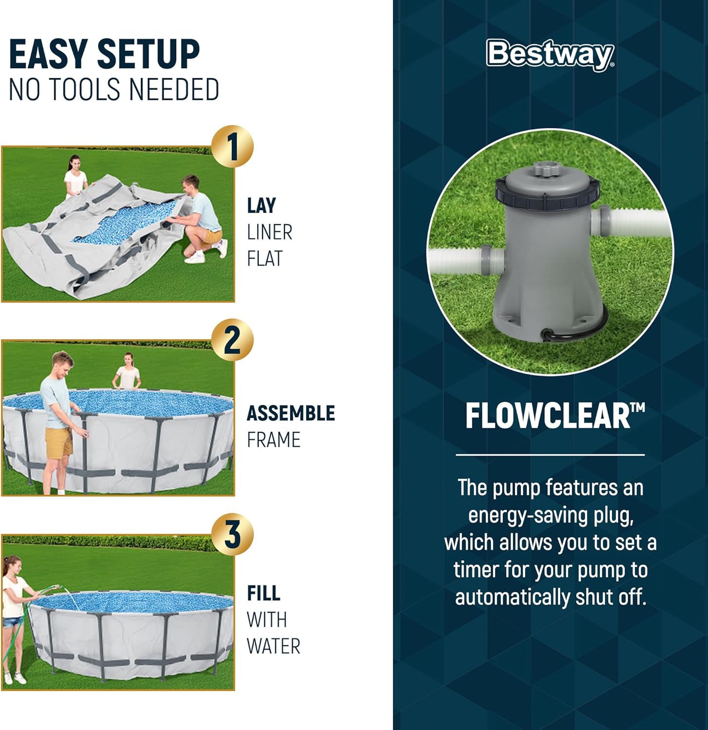 Steel Pro MAX 10 Foot x 30 Inch Round Metal Frame Above Ground Outdoor Backyard Swimming Pool Set with 330 GPH Filter Pump wourant