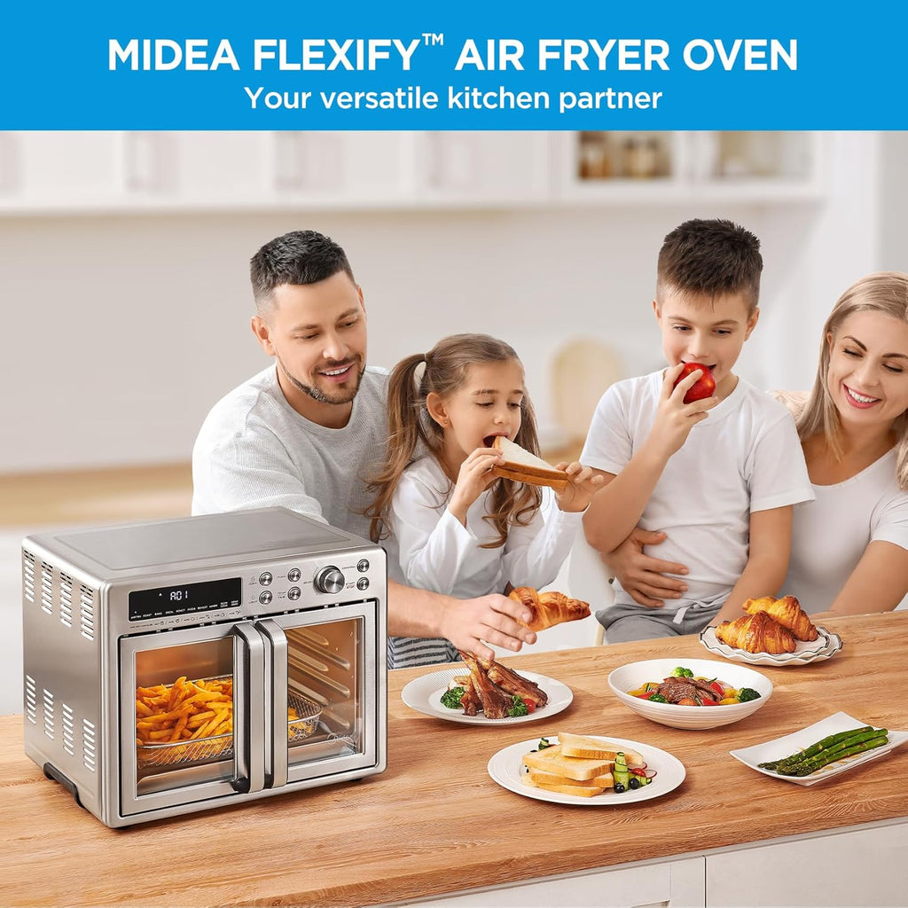 Flexify French Door Toaster Oven Air Fryer Combo 26.4 QT Extra Large Air Fryer Countertop wourant