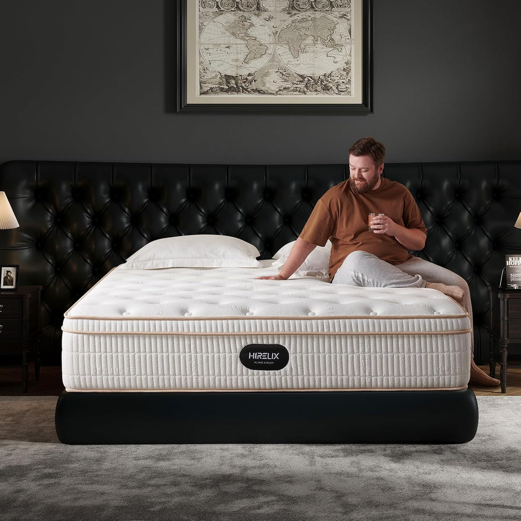 14 Inch Queen Hybrid Mattress, Cooling Gel Memory Foam & Zoned Pocket Coils, Pressure Relief, Motion Isolation, Breathable Bed in a Box, CertiPUR-US Certified wourant