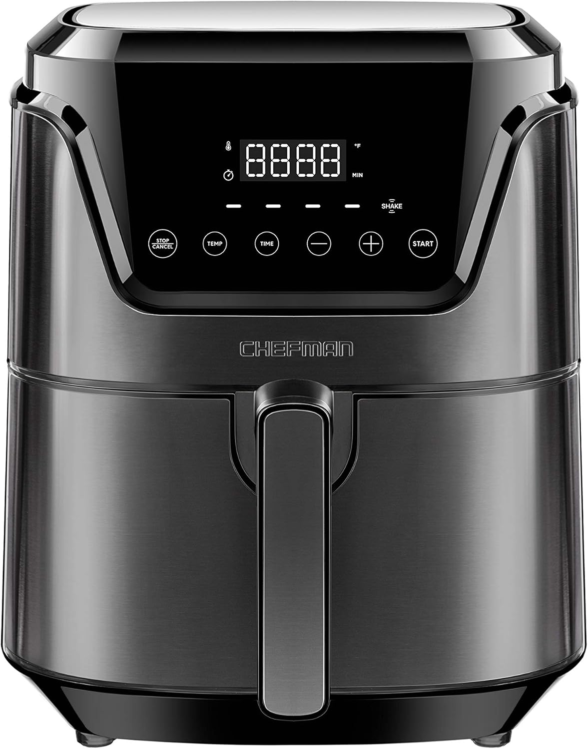 Chefman 6-Quart Double Basket Air Fryer with Easy View Window uses two separate 3-quart nonstick pans. wourant