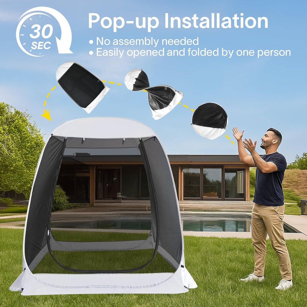 Screen gazebo, sleeps 6-10-15 people Igloo-style canopy tent with mosquito net on the sides Perfect for garden, patio, backyard wourant