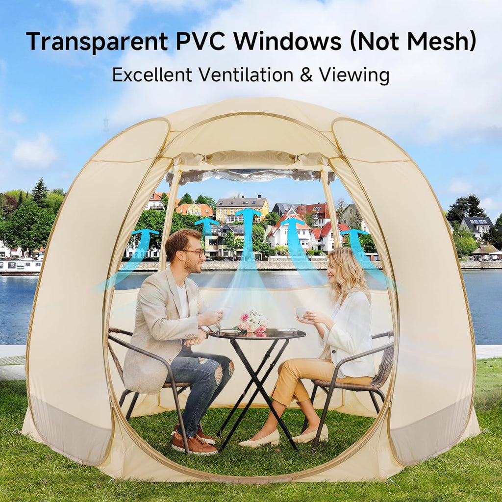 Screen gazebo, sleeps 6-10-15 people Igloo-style canopy tent with mosquito net on the sides Perfect for garden, patio, backyard wourant