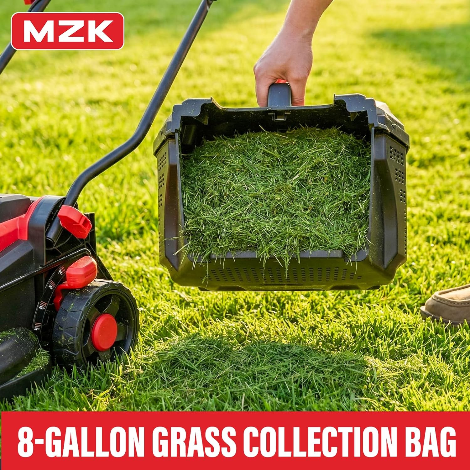 MZK 20V 13" Electric Lawn Mower, Brushless Cordless Lawn Mower with 4-Position Height wourant