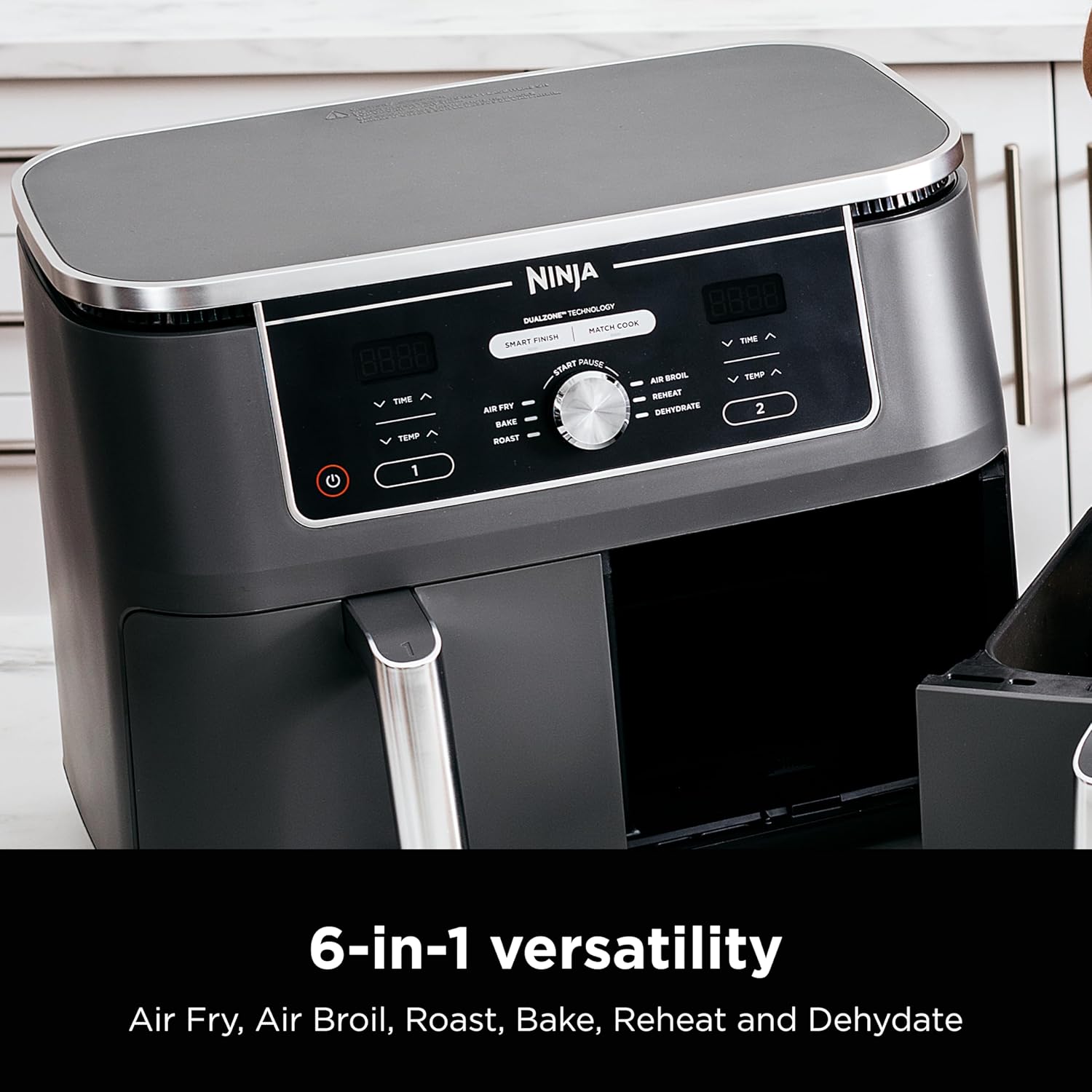 Ninja Foodi 6-in-1 FlexBasket Air Fryer with 7-Quart MegaZone and Basket Divider wourant