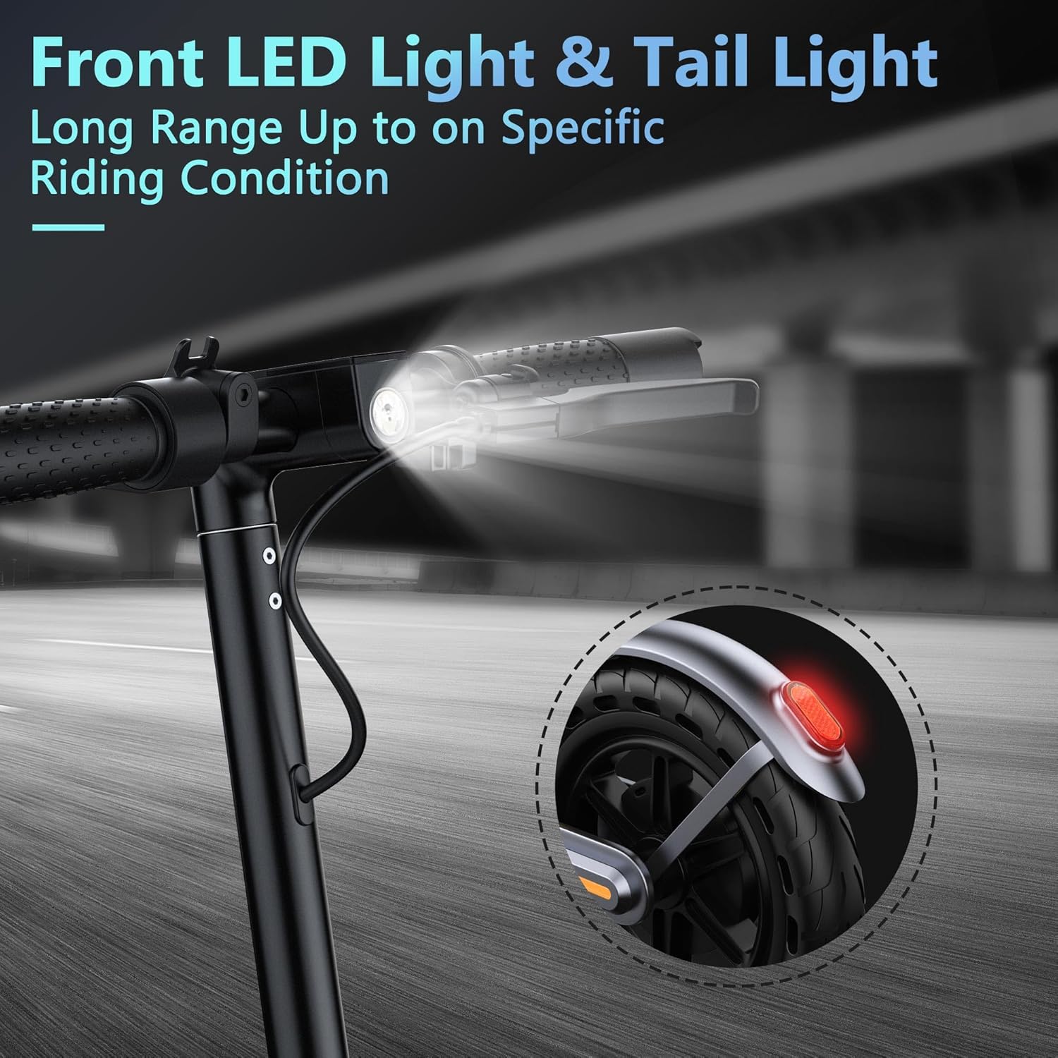 Electric Scooter, 350W/500W Powerful Motor, 8.5"/10" Solid Tires, 19/22Mph, 28/21/12 Miles Range,Dual Braking wourant
