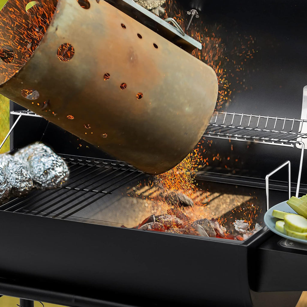 Royal Gourmet CC1830 30 Inch Barrel Charcoal Grill with Warming Rack Outdoor BBQ Grill wourant
