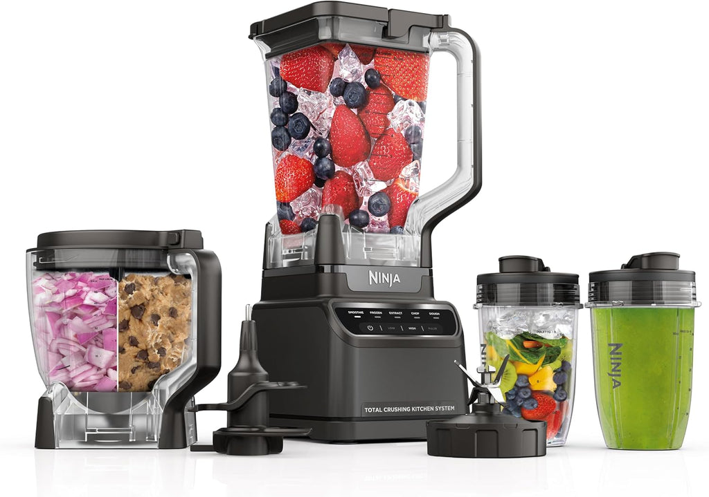 Ninja Mega Kitchen System, 1500-Watt, 72-Ounce Full-Size Blender and 8-Cup Food Processor with (2) 16-Ounce To-Go Cups wourant