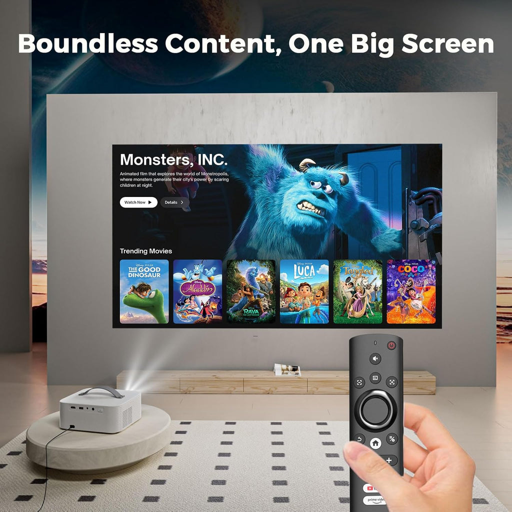 [5000+ Official-Apps & 3200 ANSI & 50W Dolby Audio] Outdoor-Projector-4k with WiFi wourant