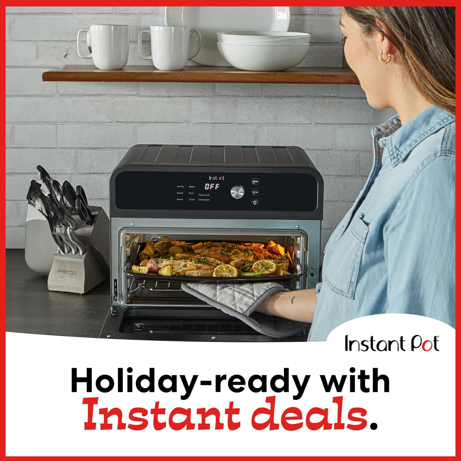 Instant Pot Omni Plus 19QT/18L Toaster Oven Air Fryer, 10-in-1 Functions, Fits 12" Pizza, Crisp, Broil, Bake, Roast, Toast, Warm, Convection, 100+ In-App Recipes, from the Makers of Instant Pot, Black wourant