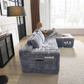 Cloud Sectional Couch with L-Shape Chaise Modern Modular Sofa Deep Seat Built-in Cup Holder wourant