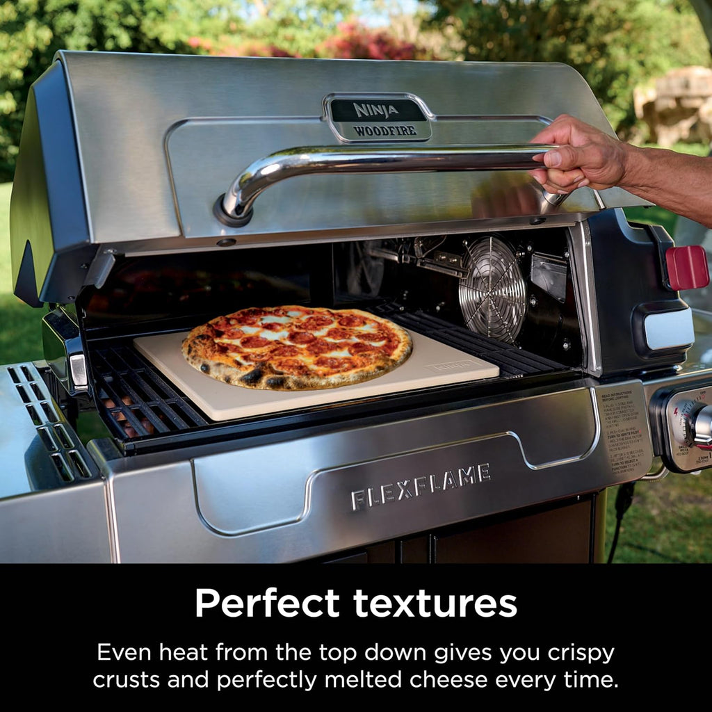 Ninja FlexFlame, Grill and Smoker, Electric and Propane Grill, Roaster, BBQ Grill, 5-in-1 Cooking System, 3 Burner, Digital Control, Outdoor Cooking, Griddle, Pizza Maker, Stainless Steel, PG301 wourant
