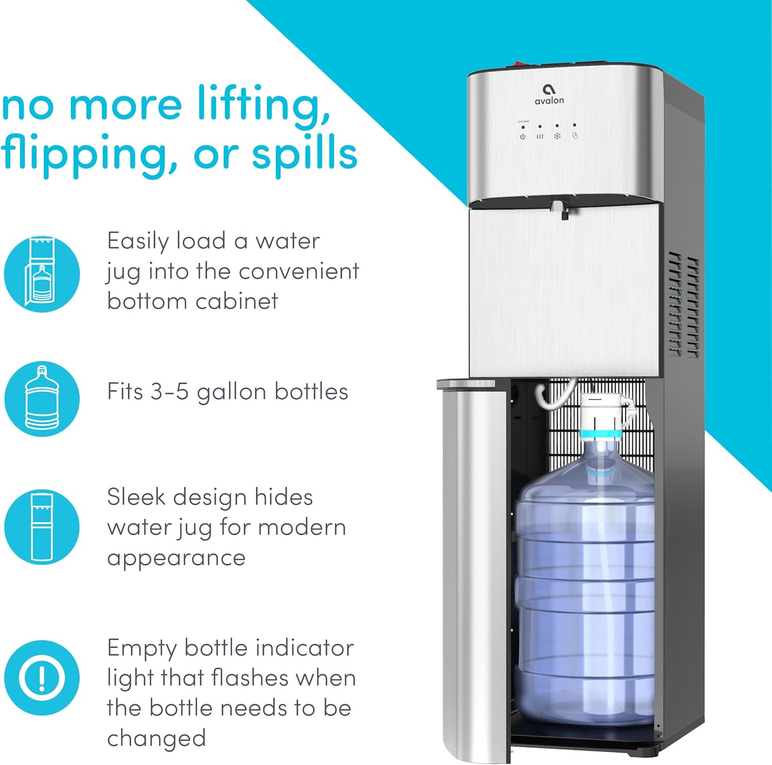 Avalon Limited Edition Self Cleaning Water Cooler Water Dispenser 3 Temperature Settings wourant