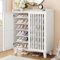 IRONCK Shoe Cabinet with Slatted Doors, 6-Tier Shoe Storage Cabinet wourant