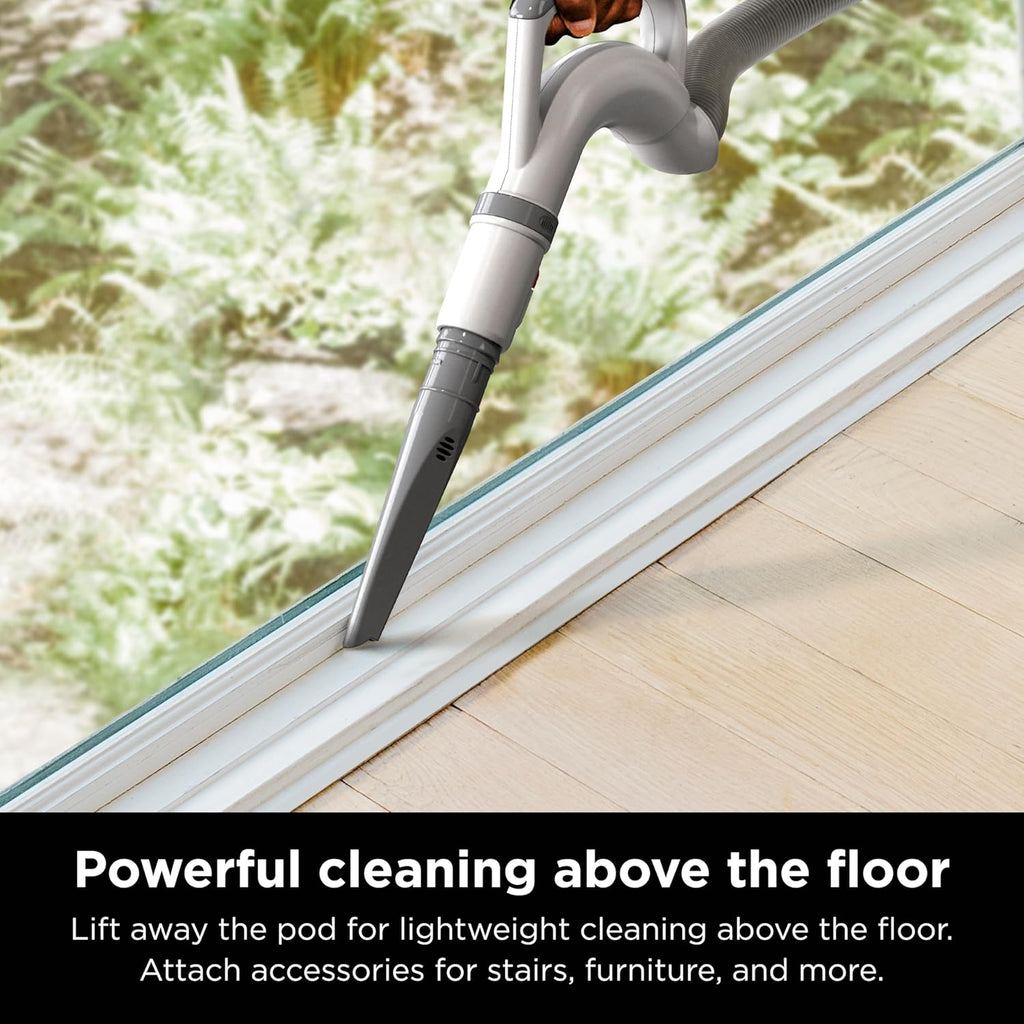Upright Vacuum Navigator Lift-Away Deluxe with Large Dust Cup Capacity HEPA Filter Swivel Steering Upholstery Tool & Crevice Tool wourant